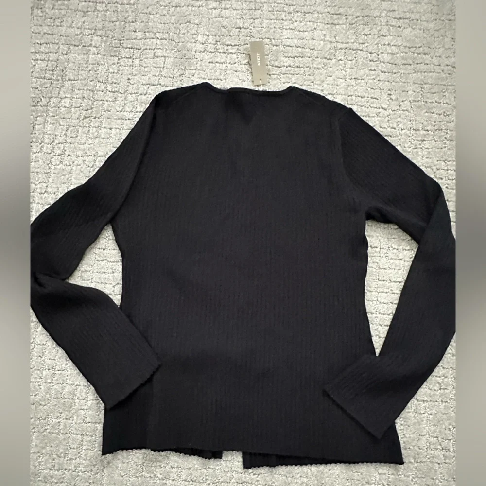J. Crew super-stretch ribbed cardigan, NWT, black, medium